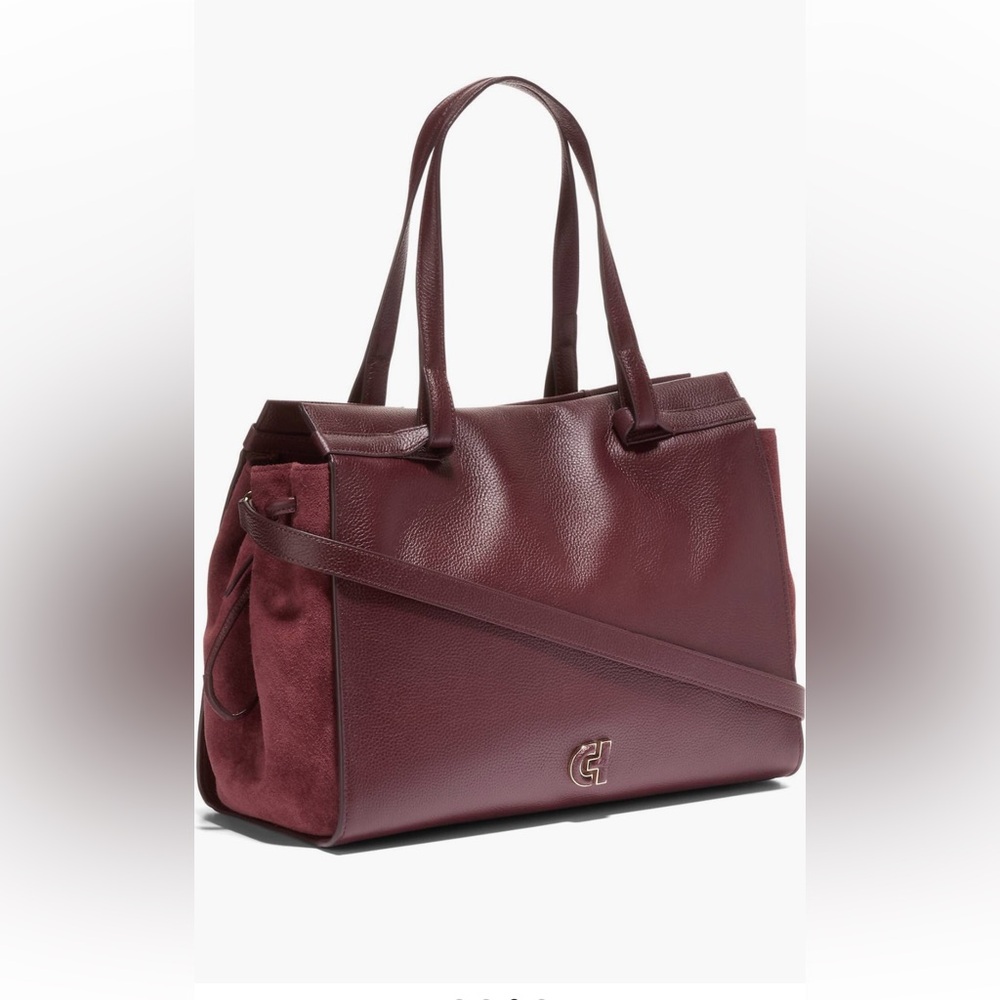 Cole Haan side cinch leather satchel color: bloodstone New With Tags!